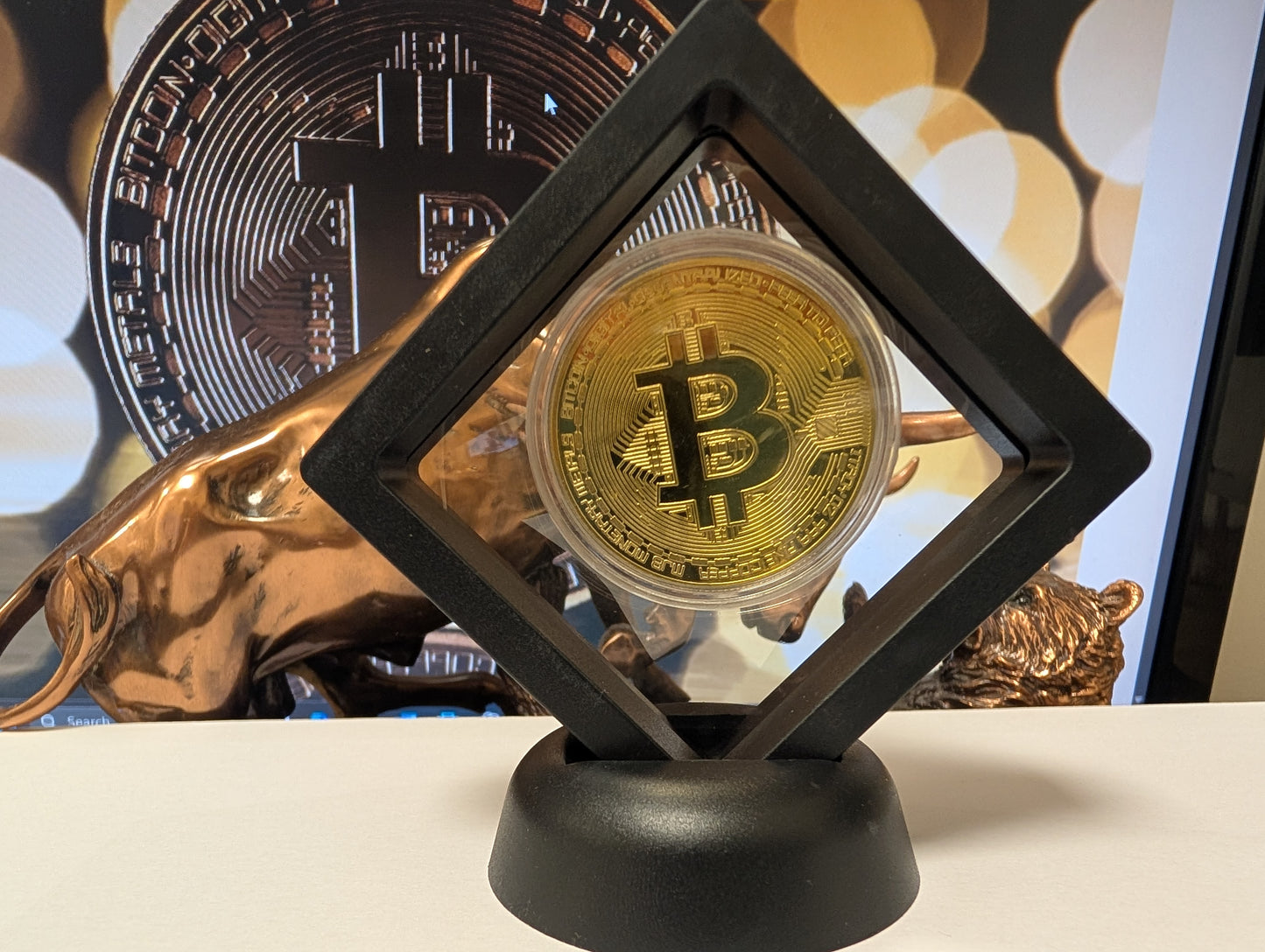 bitcoin gold Plated Commemorative BTC Coin