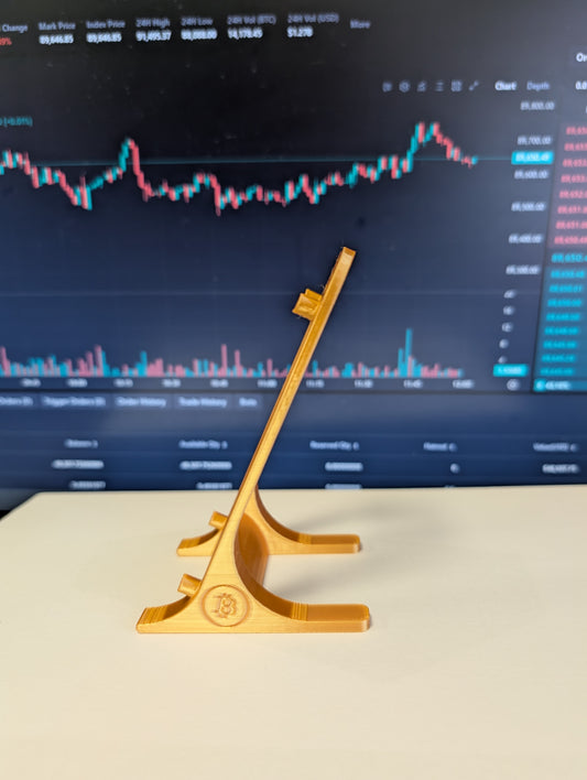 Bitaxe Miner Vertical Stand Gold